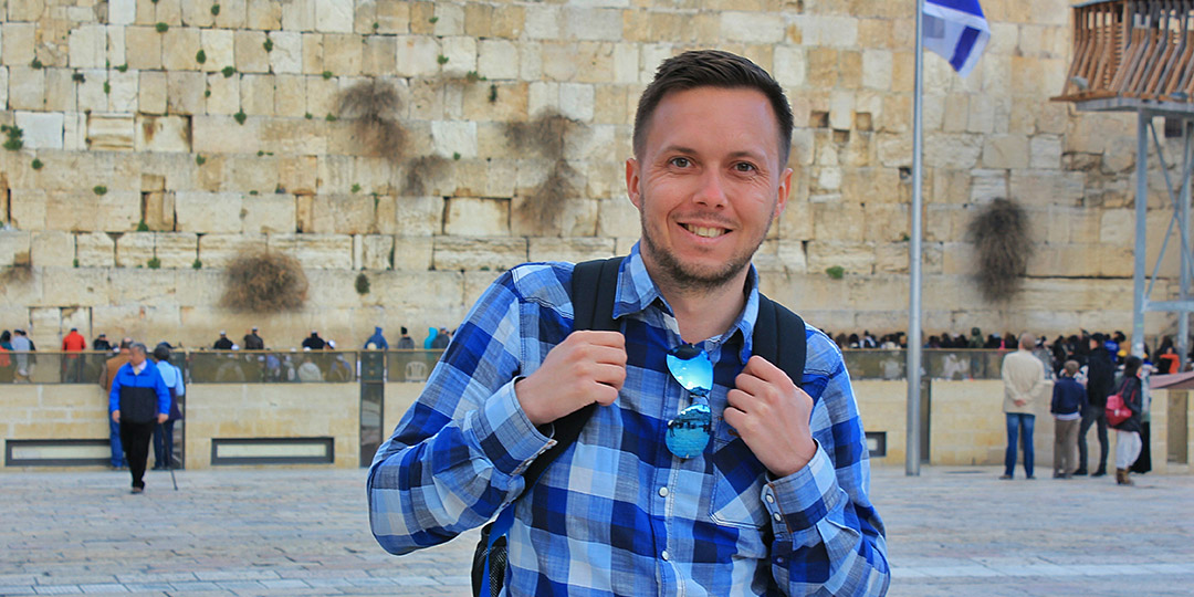 Young man in the Kotel