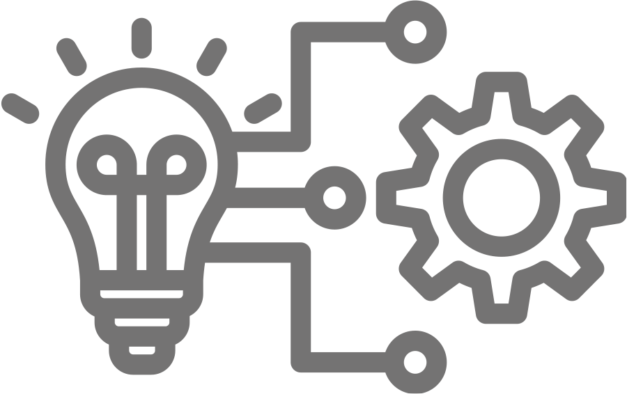Lightbulb and gear Lightbulb and gear