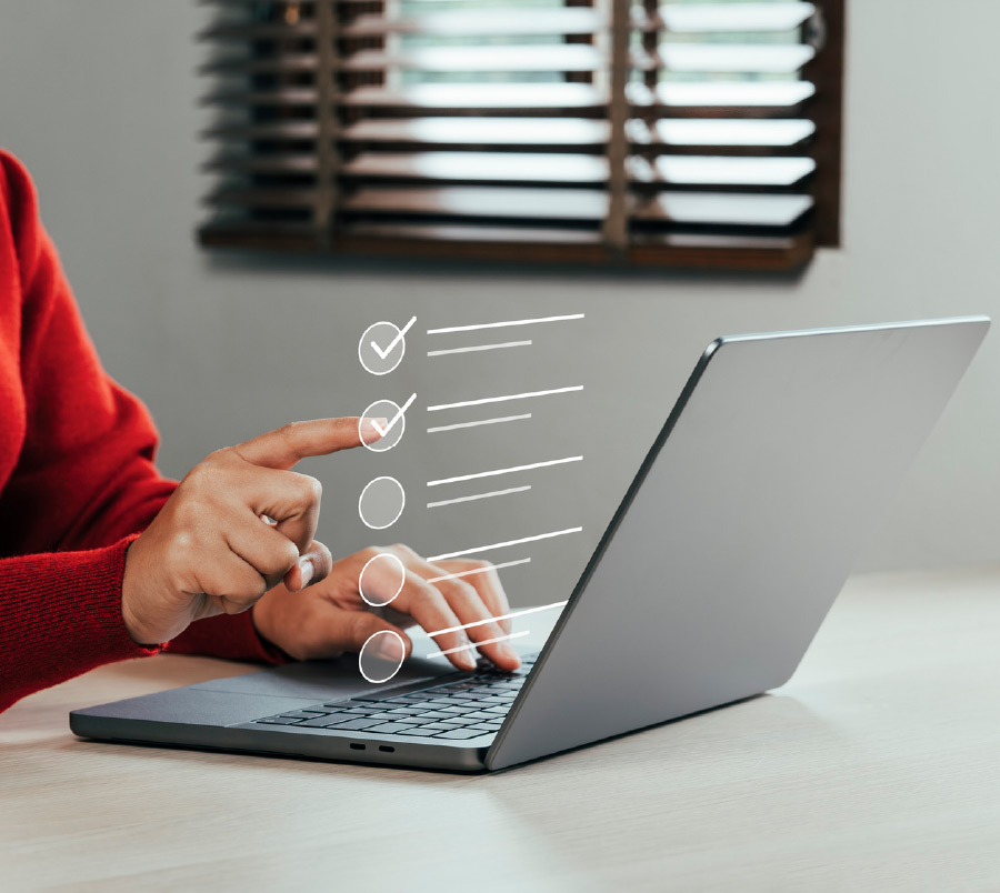 Woman on computer